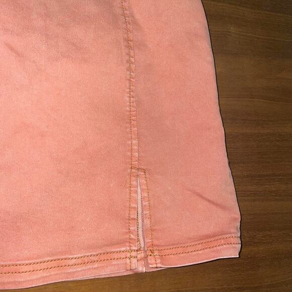 Free People Faded Cotton Pencil Mini Skirt – Burnt Orange, Size 2 - Picture 2 of 8